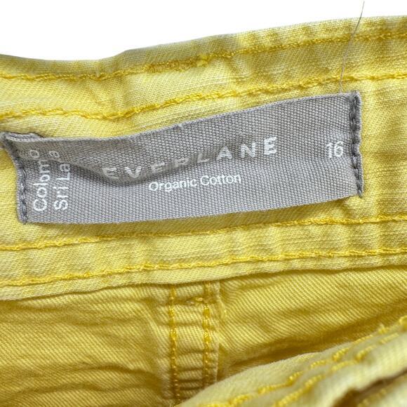 Everlane Fatigue Barrel Pants Size 16 Butter Yellow Spring Summer Linen Blend - Picture 5 of 8